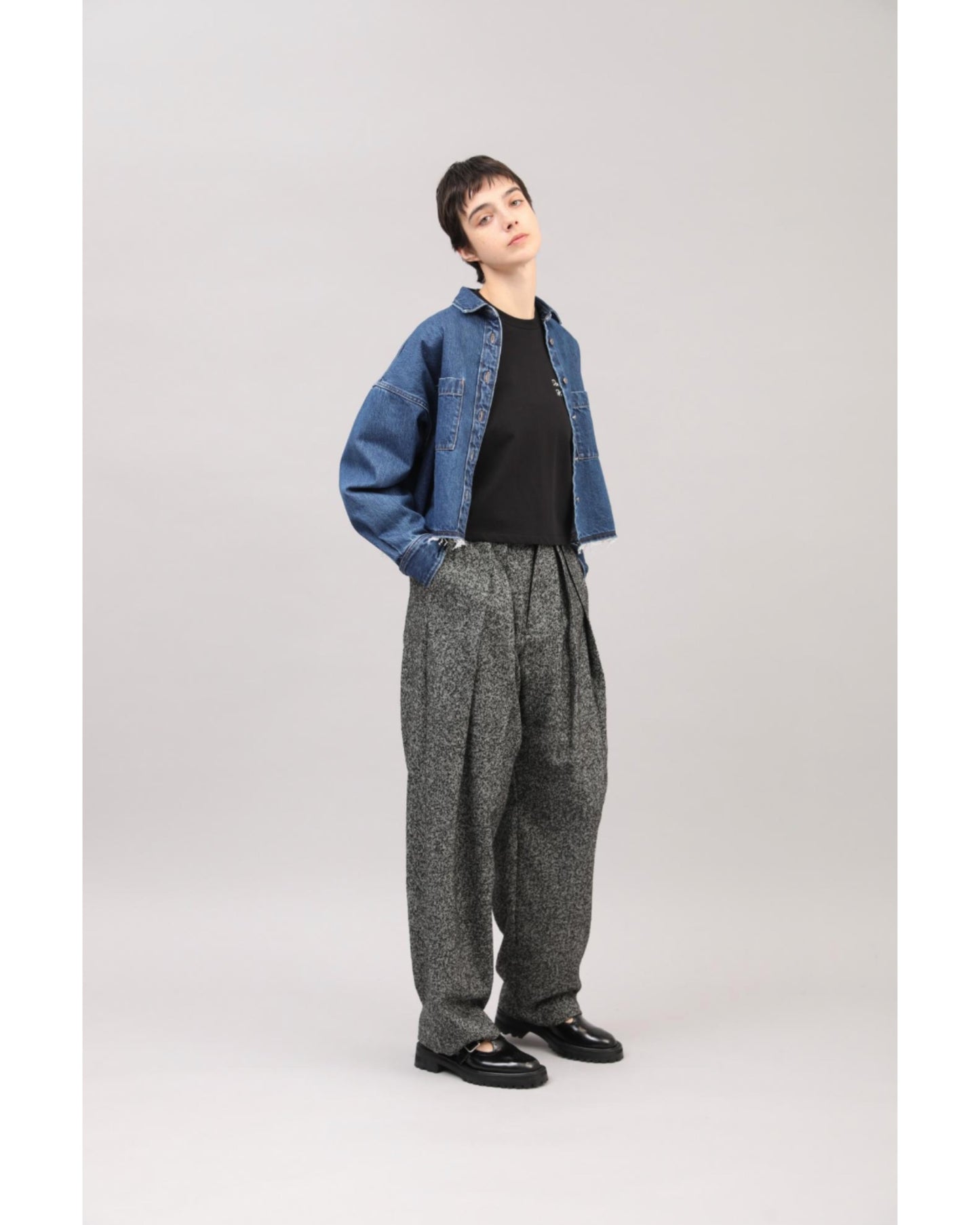 AUTHENTIC DENIM CROPPED SHIRT