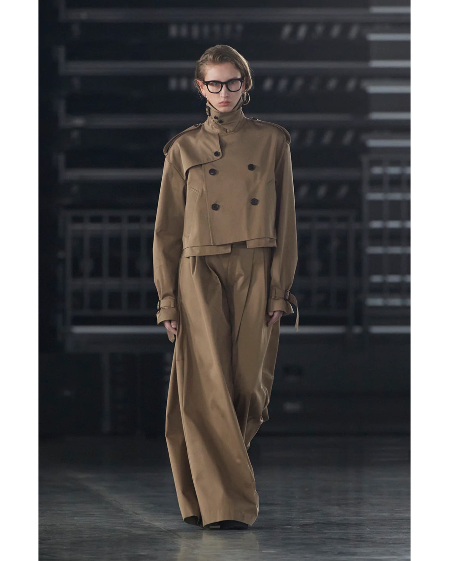 CROPPED TRENCH COAT / BIG FIT 17556