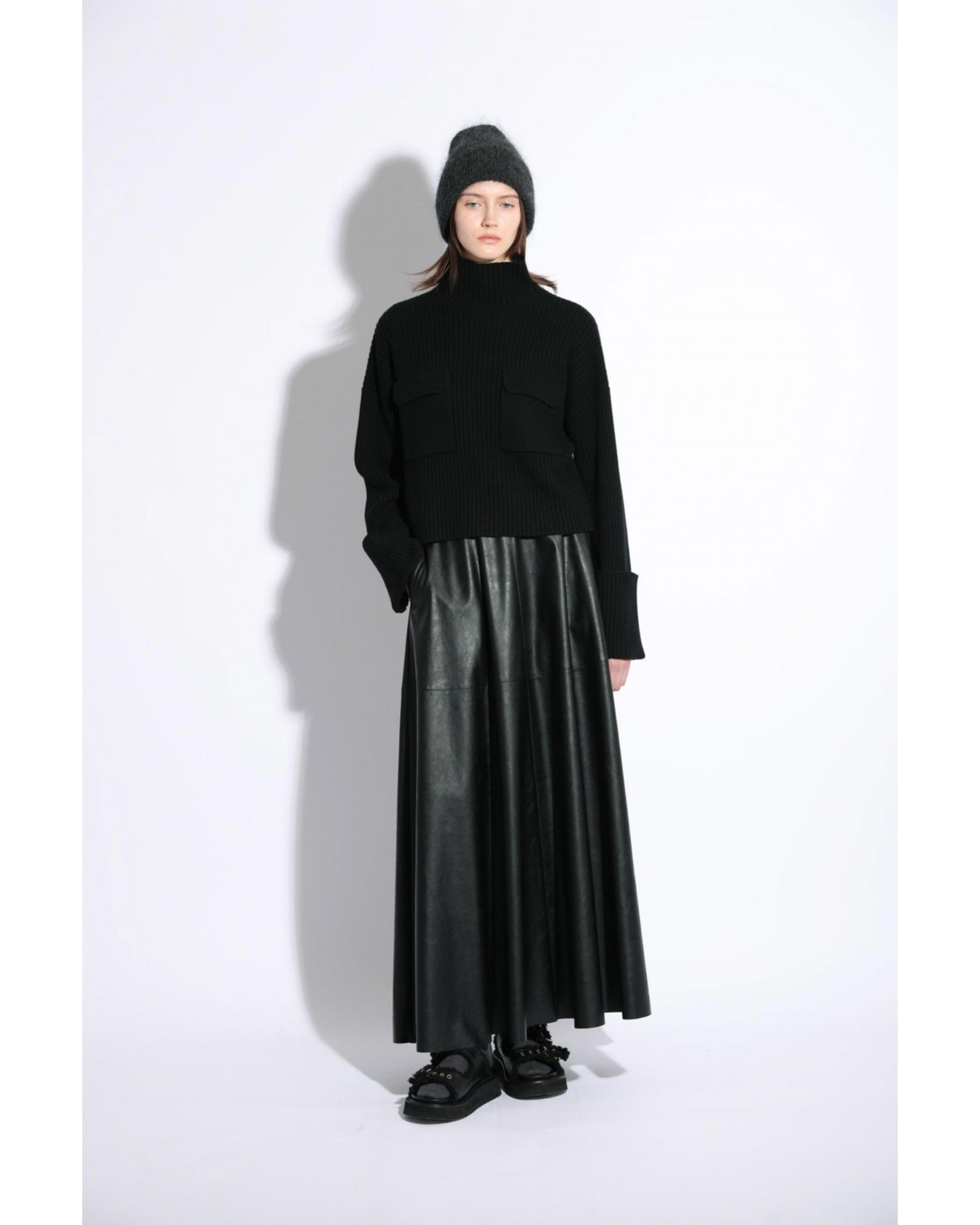 BOILED LAMBWOOL RIB TOP