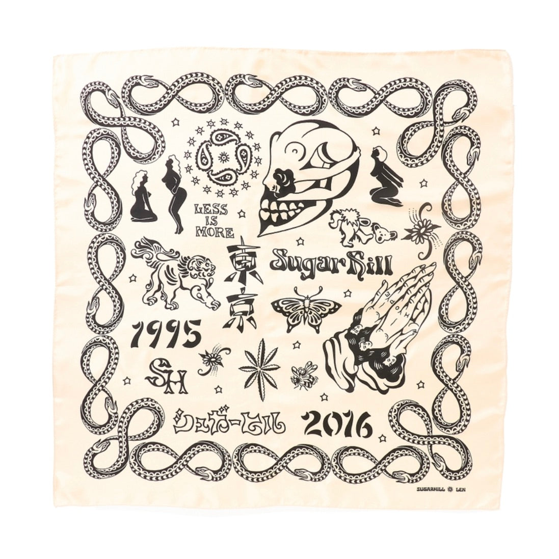 YAMADA LEN / SUGARHILL SILK SCARF – TIME AFTER TIME