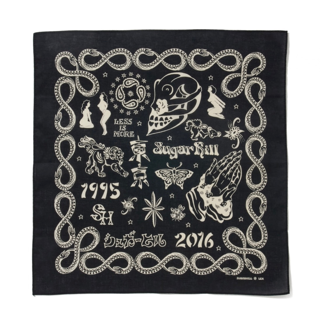 YAMADA LEN / SUGARHILL TATTOO FLASH BANDANA – TIME AFTER TIME
