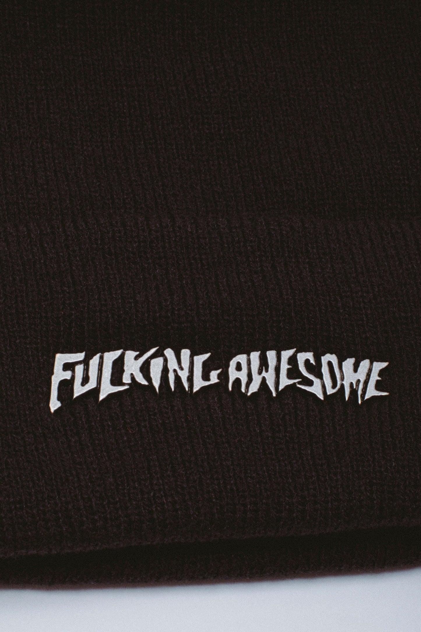 Metal Stamp Logo Cuff Beanie