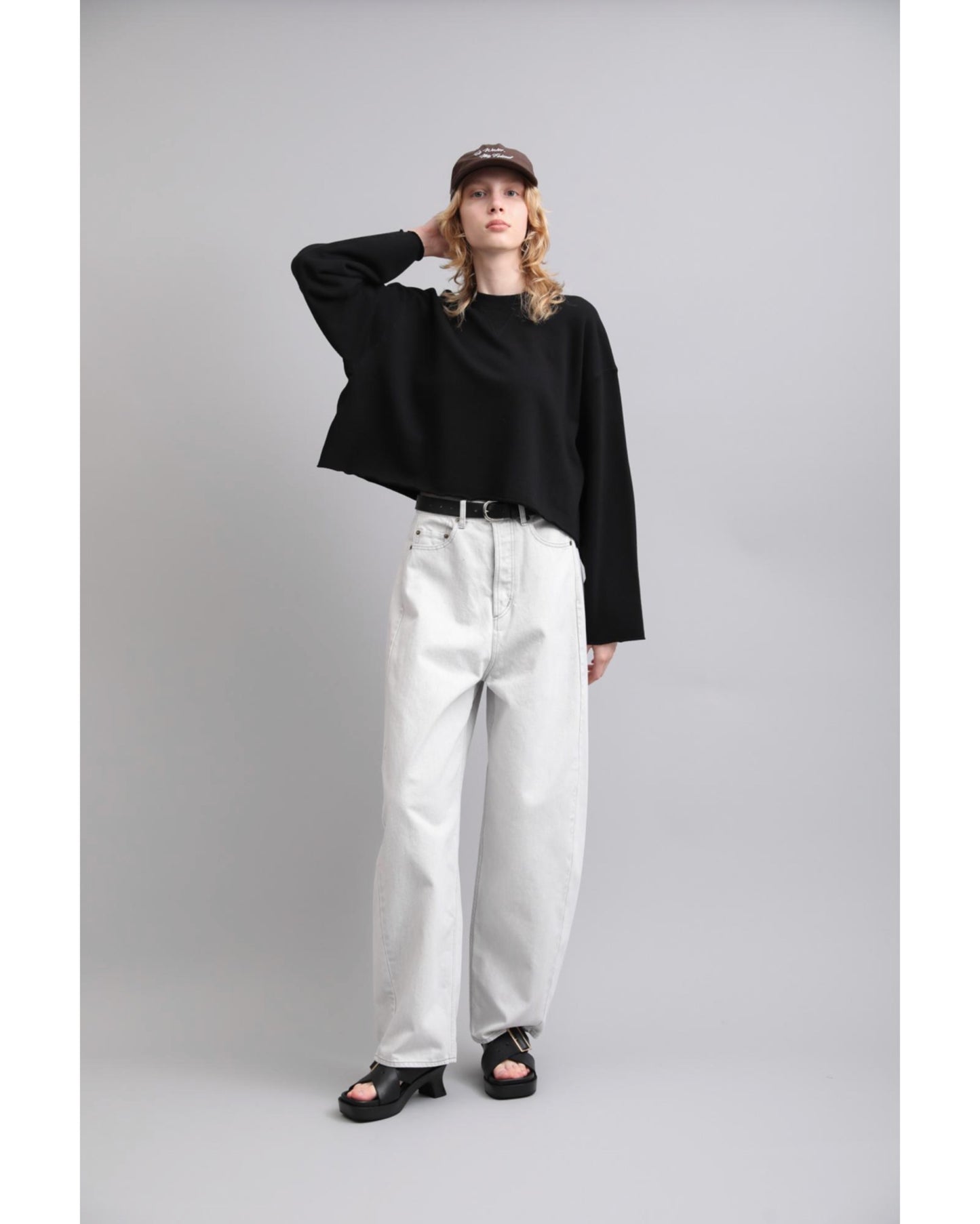 EXTRA FINE FLEECE CROPPED TOP