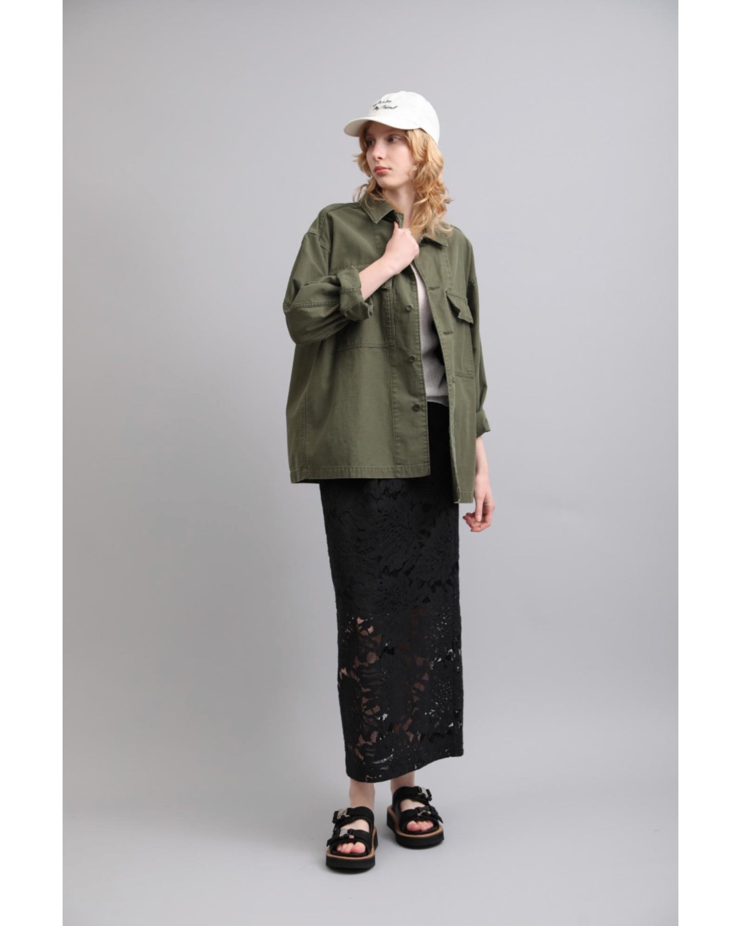 LEAF RASCHEL LACE SKIRT