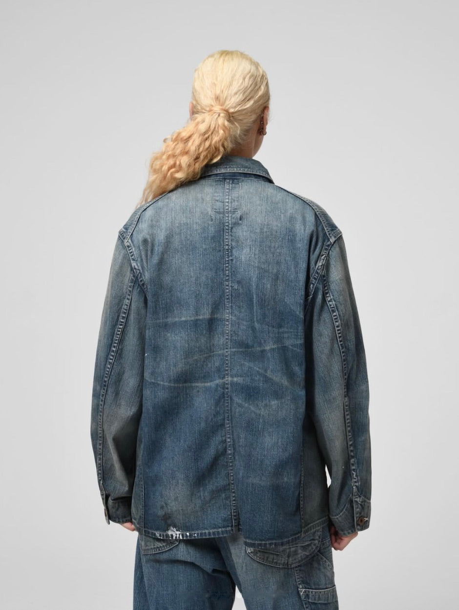 HERITAGE DENIM CHORE COAT AGED