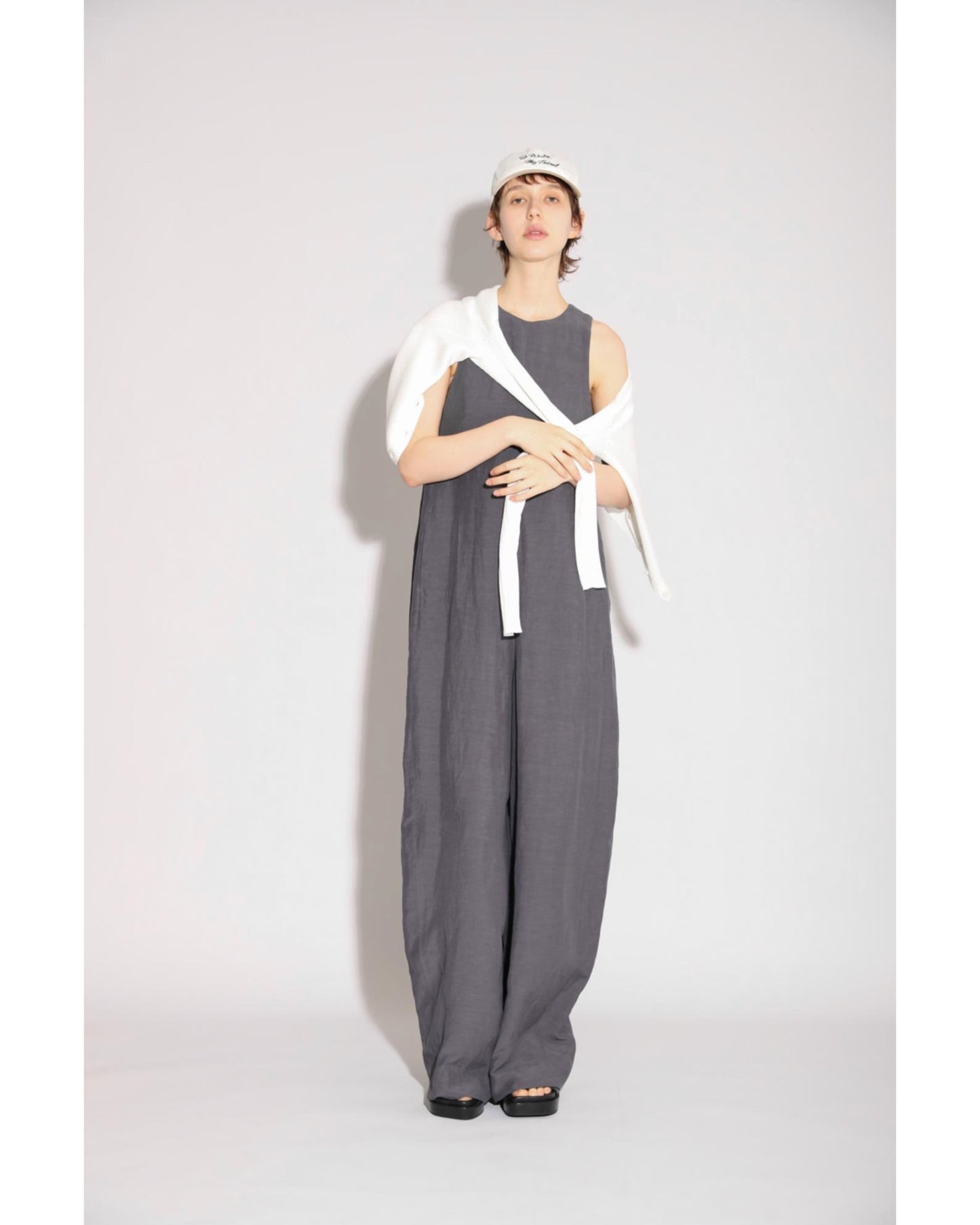 F.TWIST COTTON SILK RIB POLO CARDIGAN