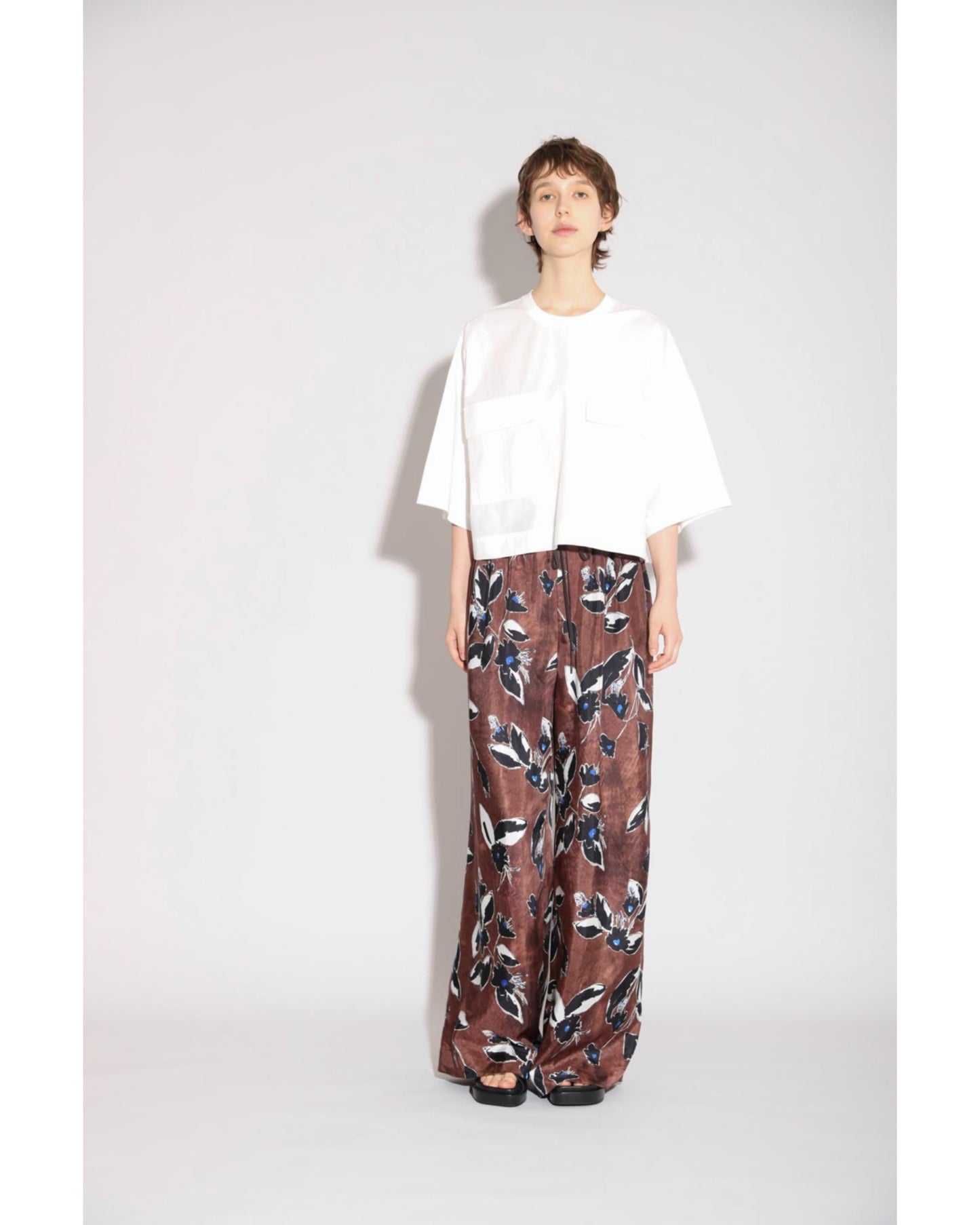 H.COUNT COTTON TUMBLE CROPPED TOP