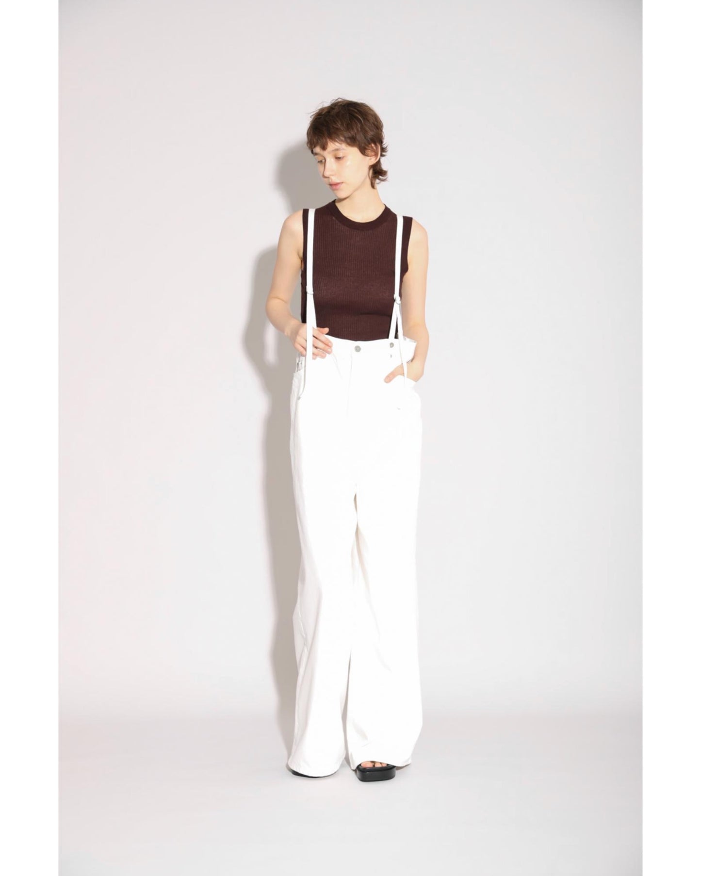 FINE TWIST CO/SI RIB N/S TOP