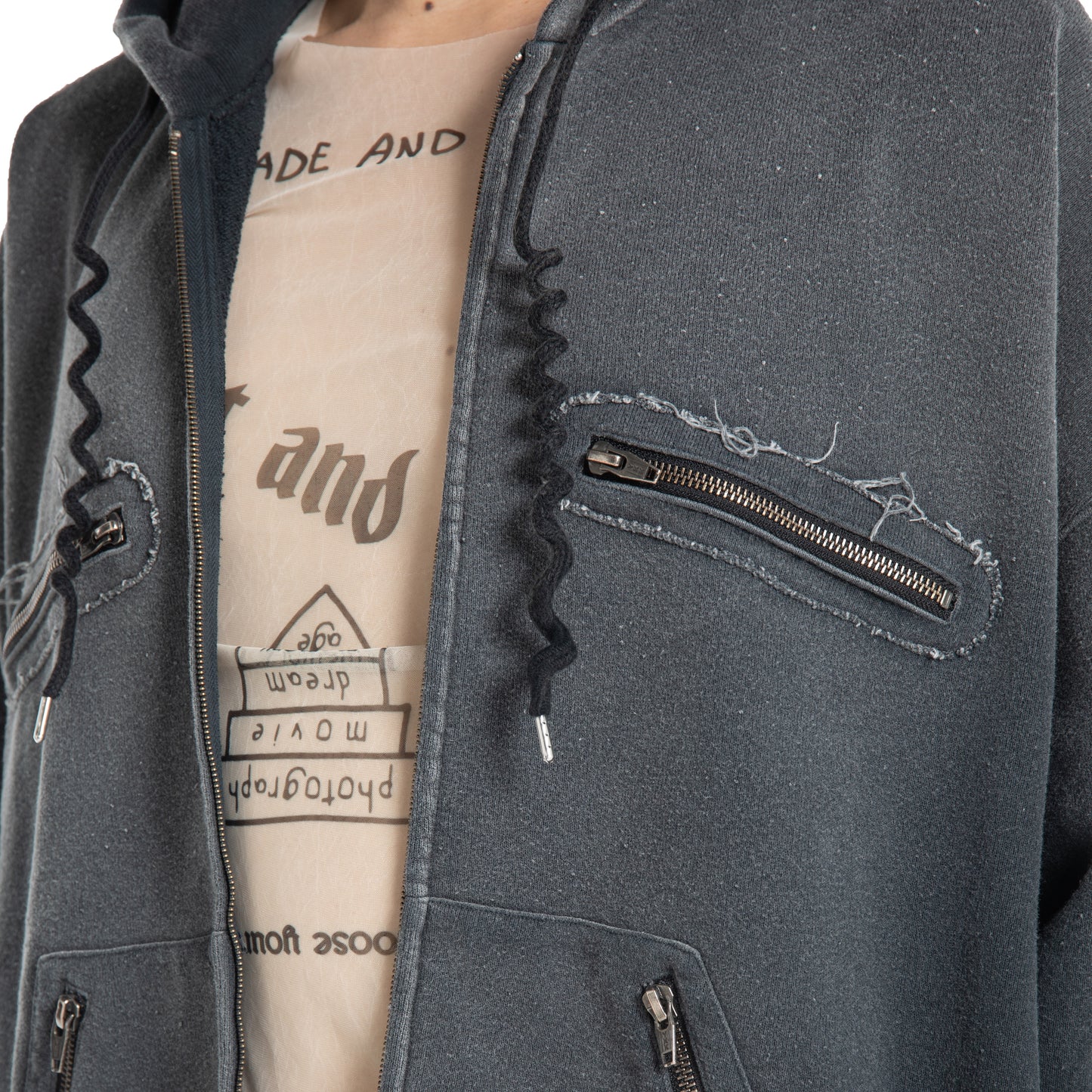 5-Zip Vintage Dyed Hoodie