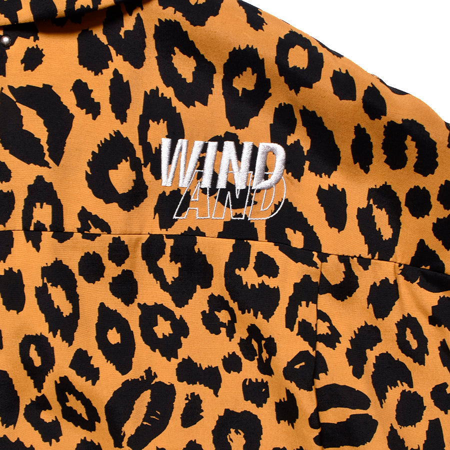 WDS×MINEDENIM Lips Leopard Print Open Collar SH
