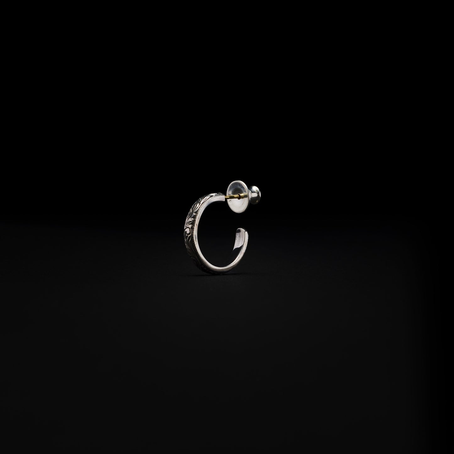 Engraved Hoop Small Earring (Single)