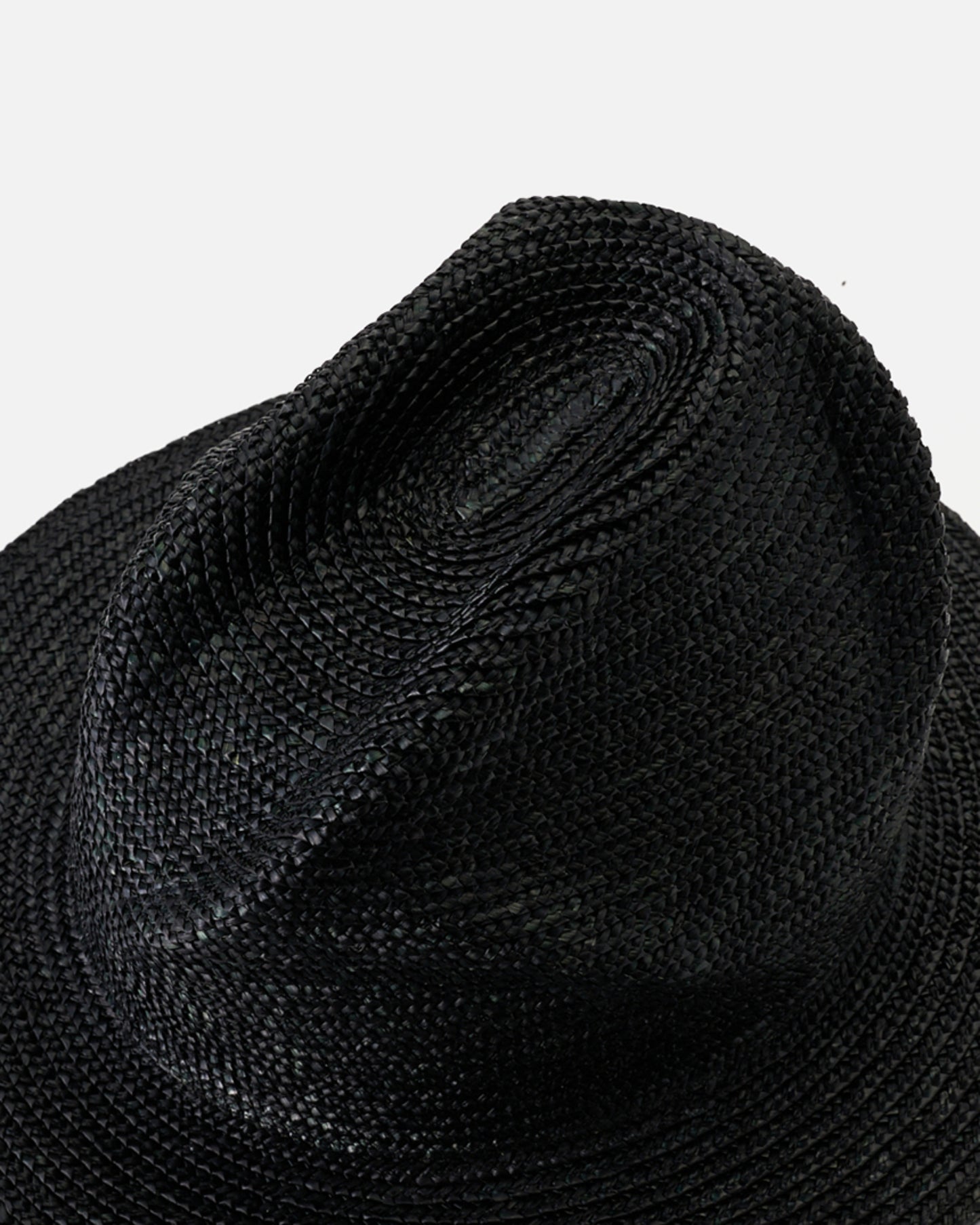 STRAW BRAID SCARS HAT BLACK