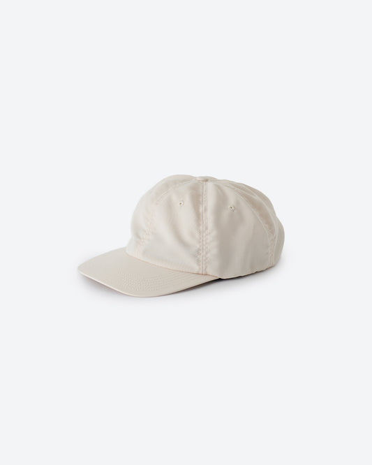 POLY COTTON ELASTIC BACK 6PANEL CAP IVORY