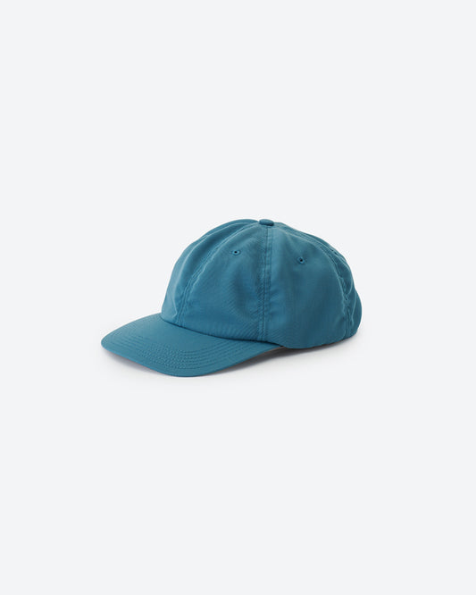 POLY COTTON ELASTIC BACK 6PANEL CAP BLUE GREEN
