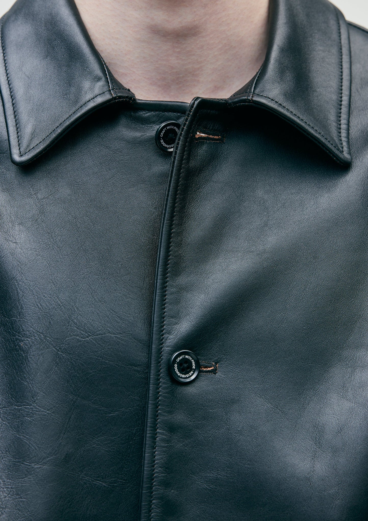 LEATHER CAR COAT