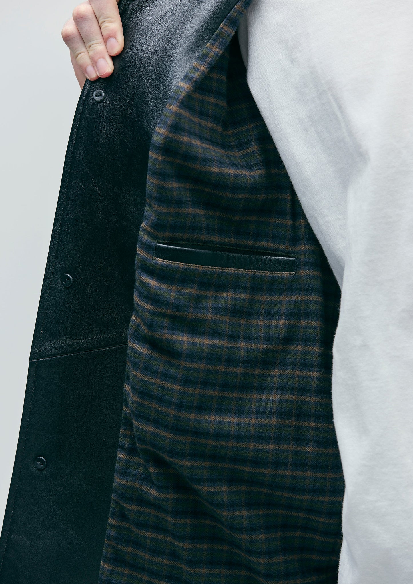 LEATHER CAR COAT