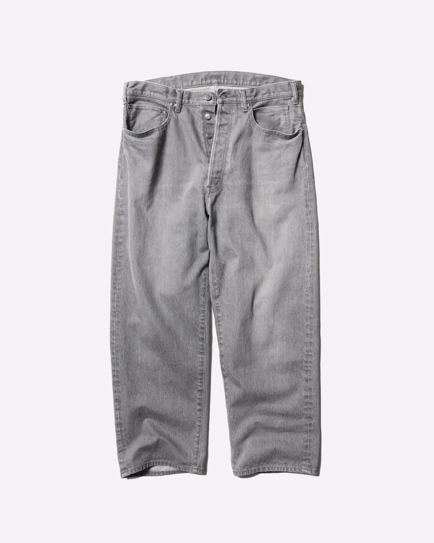 Unlikely Time Travel Jean Wide Gray Denim