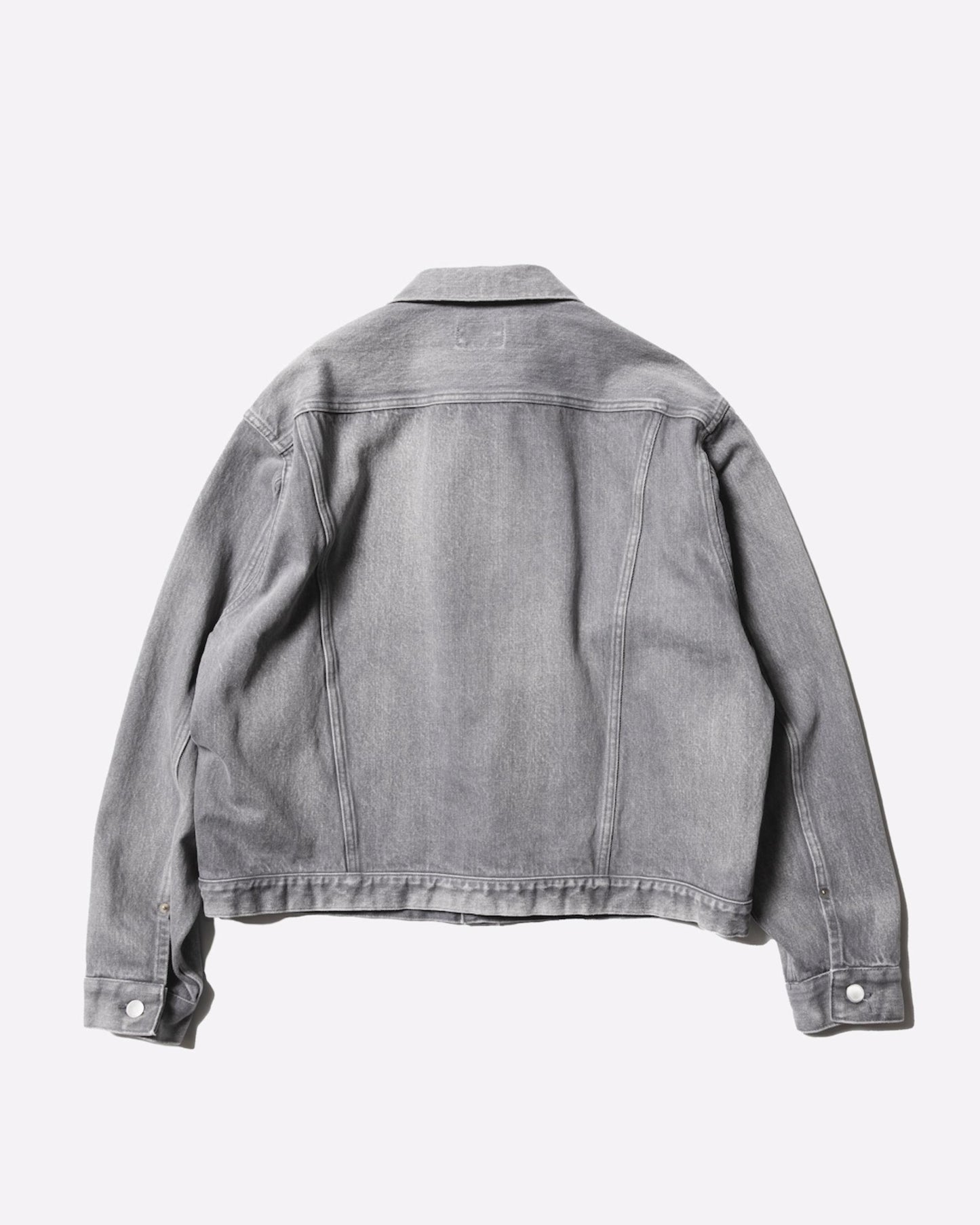 Unlikely Time Travel Trucker Jacket Gray Denim