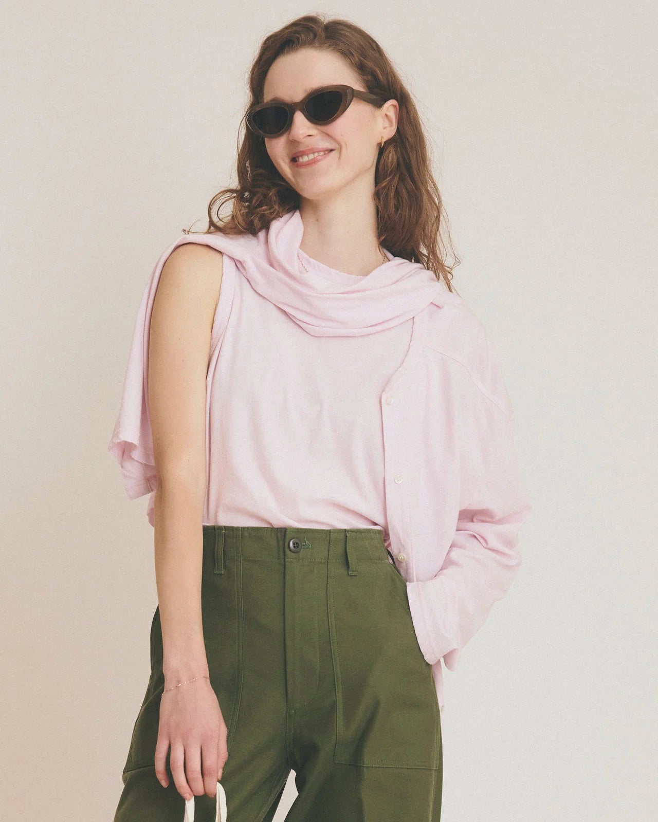 HIGH TWIST COTTON SLEEVELESS TOP