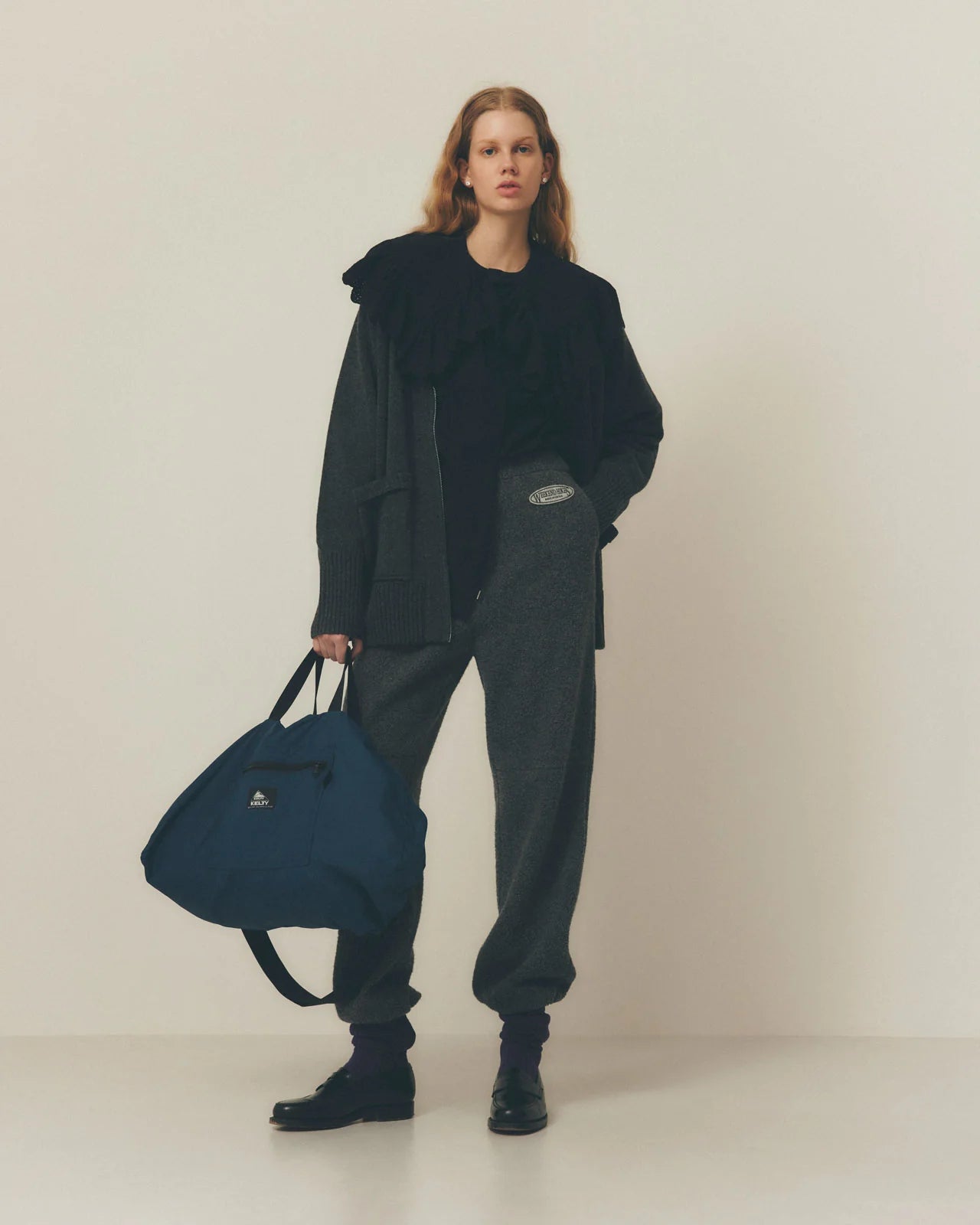 WOOL KNIT ZIP CARDIGAN