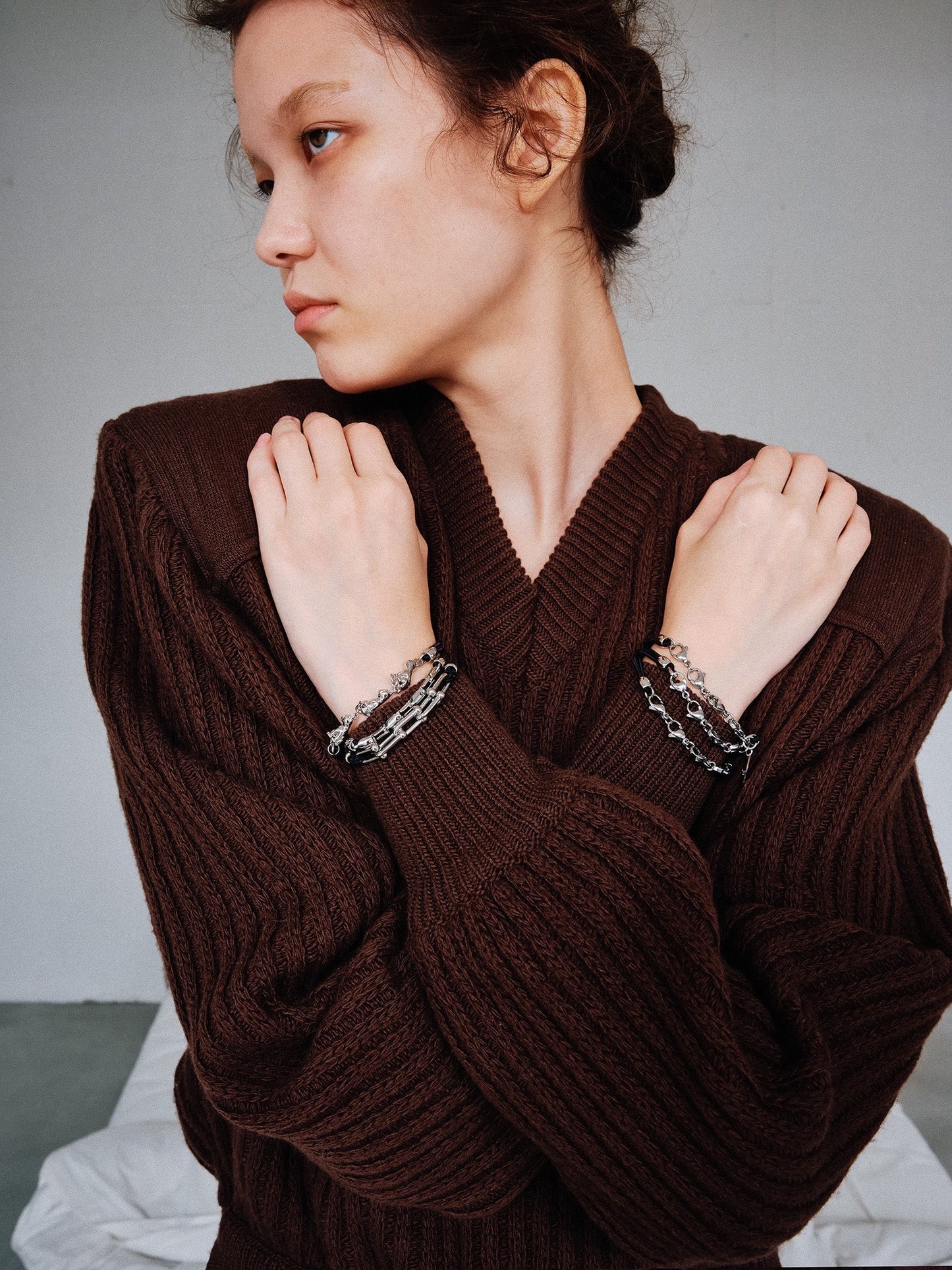 Cat & Metal Parts Hair Ties - 3 Piece Set