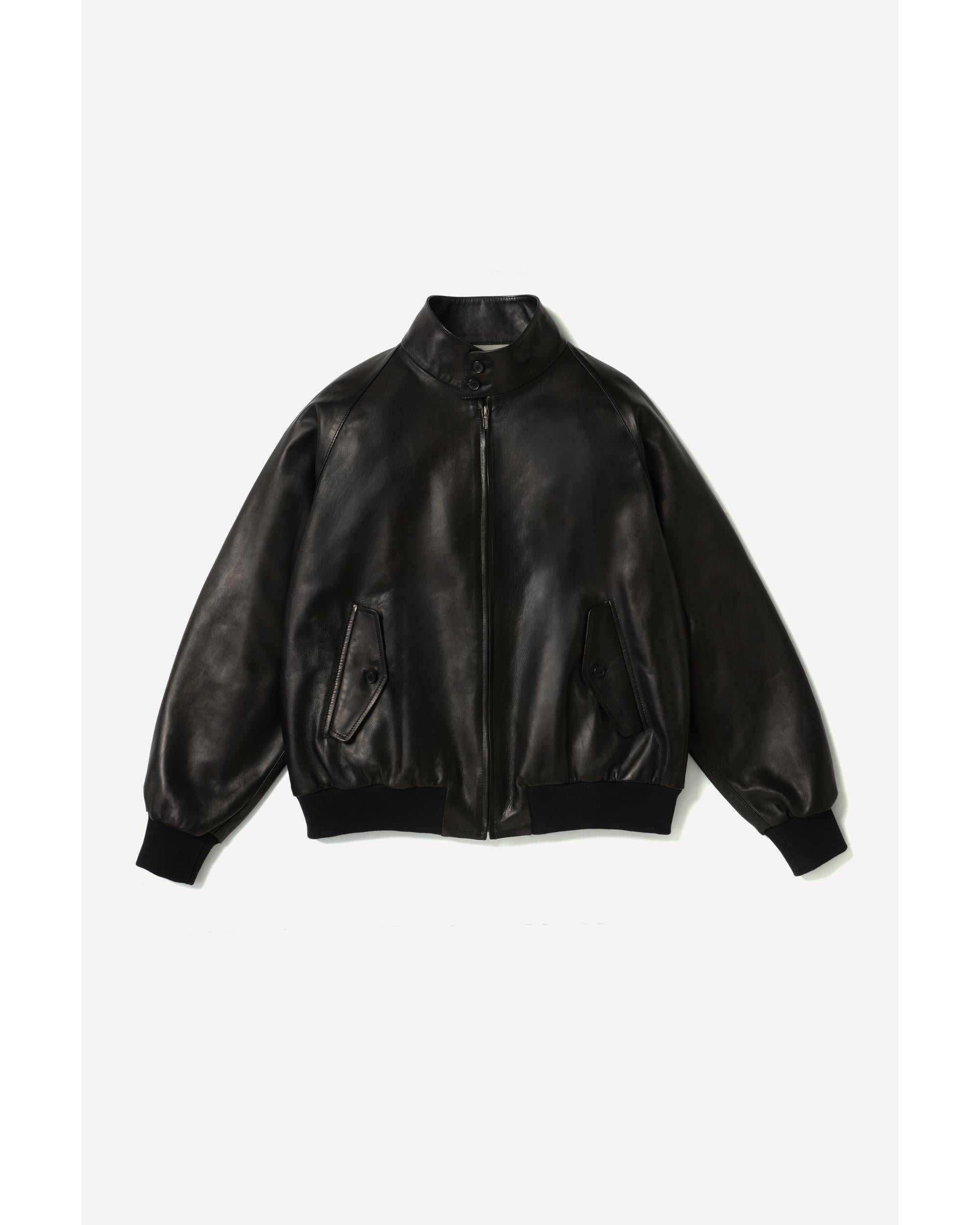 Leather Harrington Jacket – TIME AFTER TIME