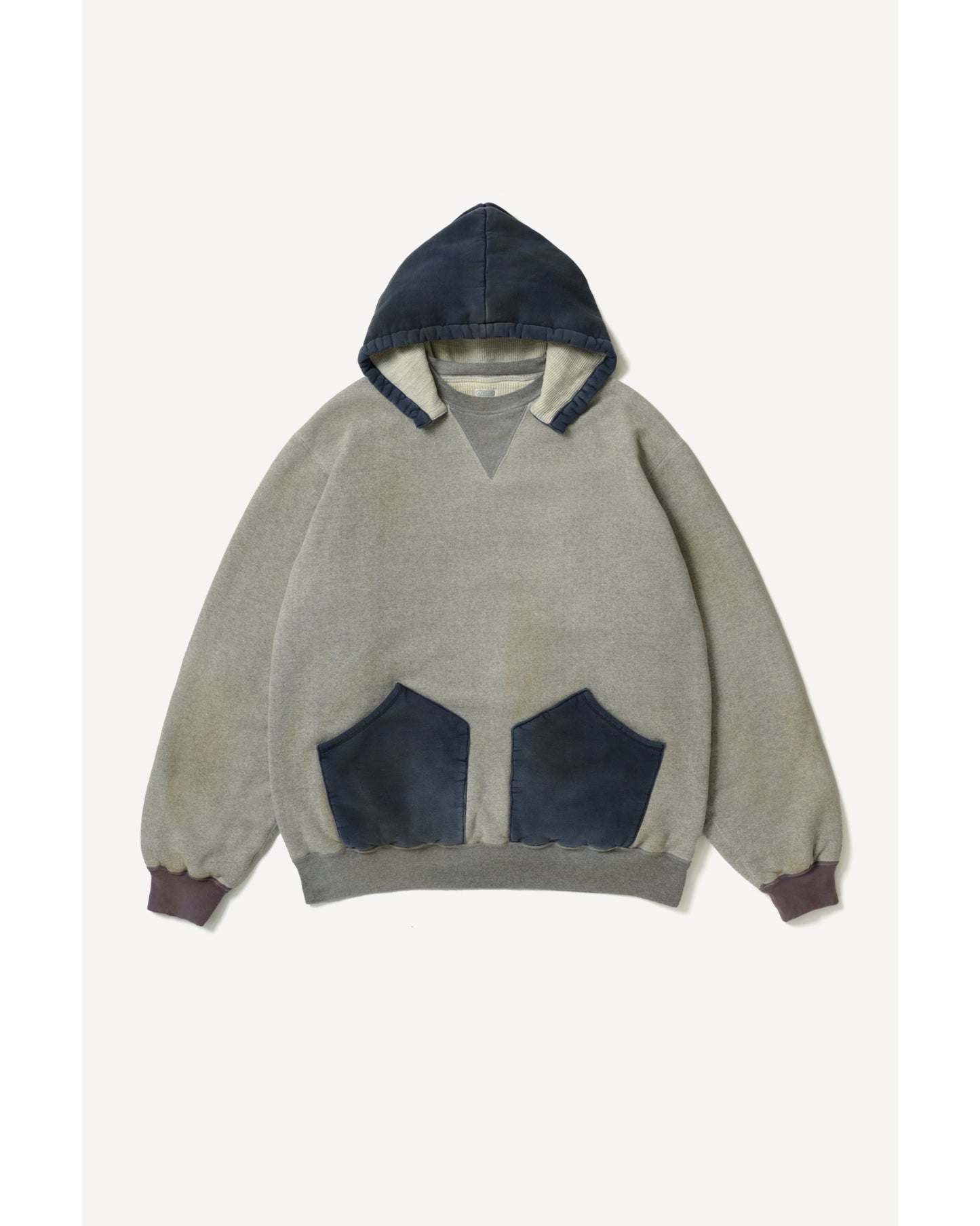 Vintage Attached Hood Sweat Parka