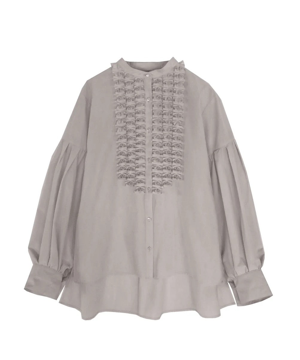 modern tuck frill blouse