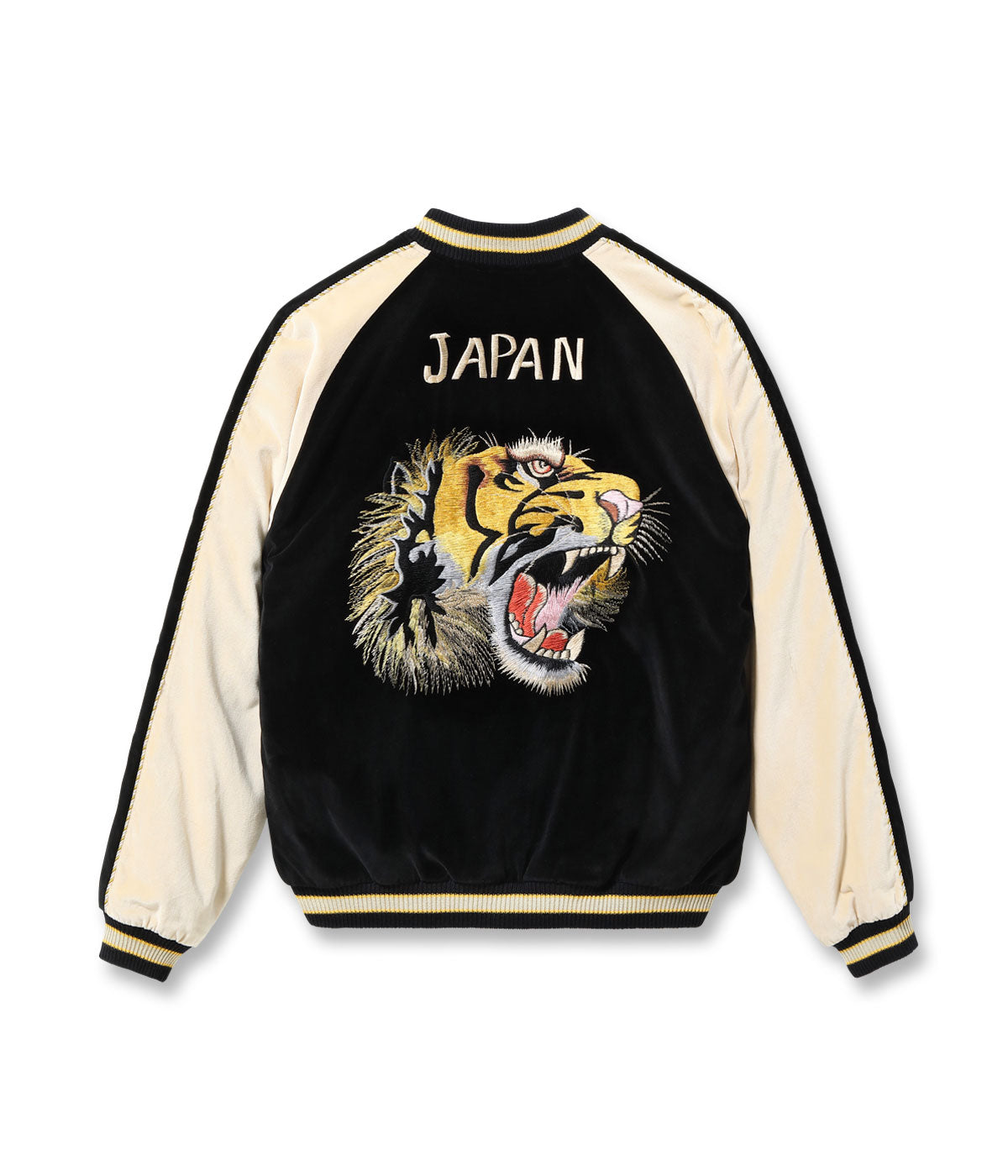 Mid 1950s Style Velveteen (Two-tone) × Acetate Souvenir Jacket “TIGER HEAD” × “GOLD DRAGON” TT15795-119