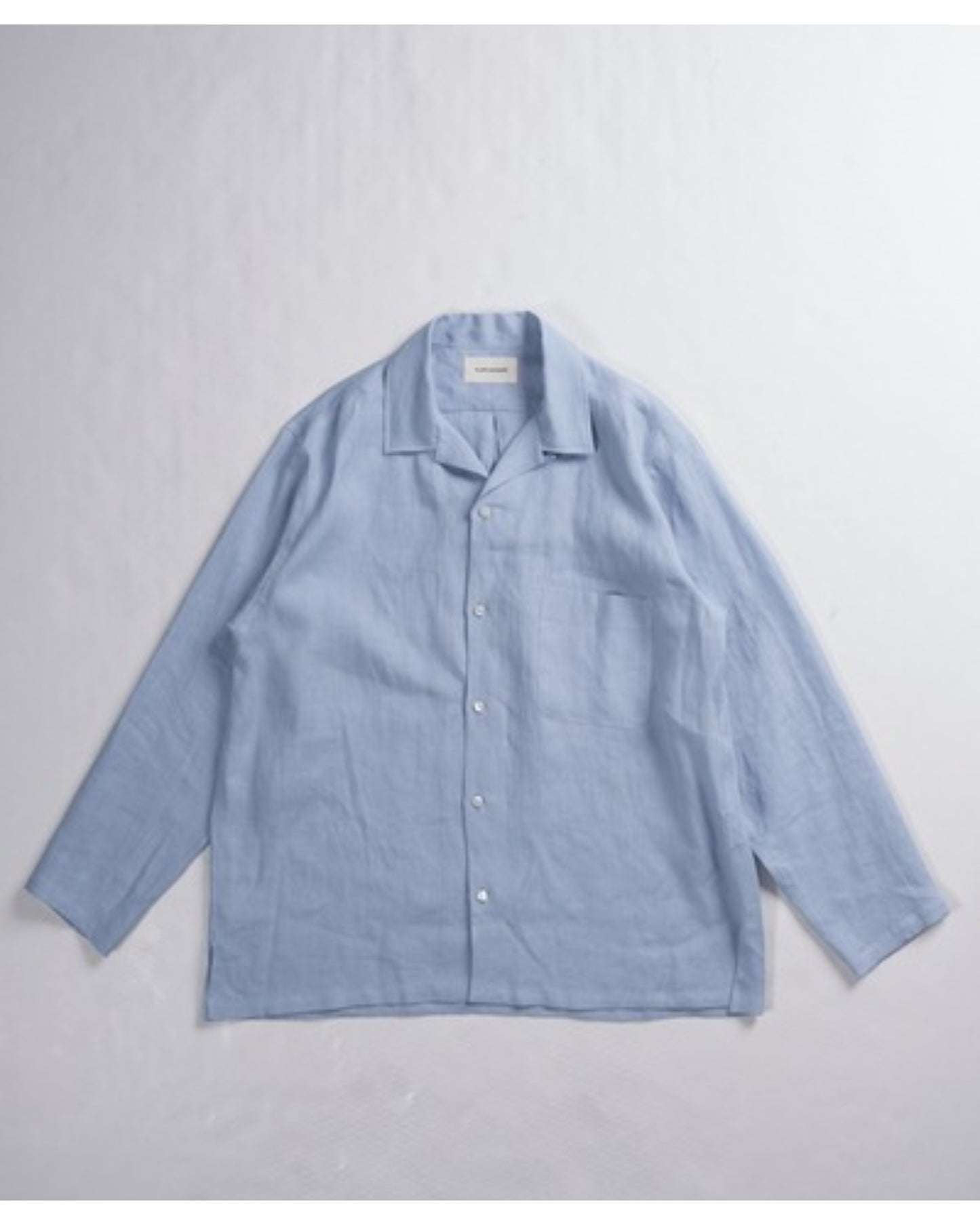COMFORT FIT OPEN COLLAR SHIRT OLD BLUE