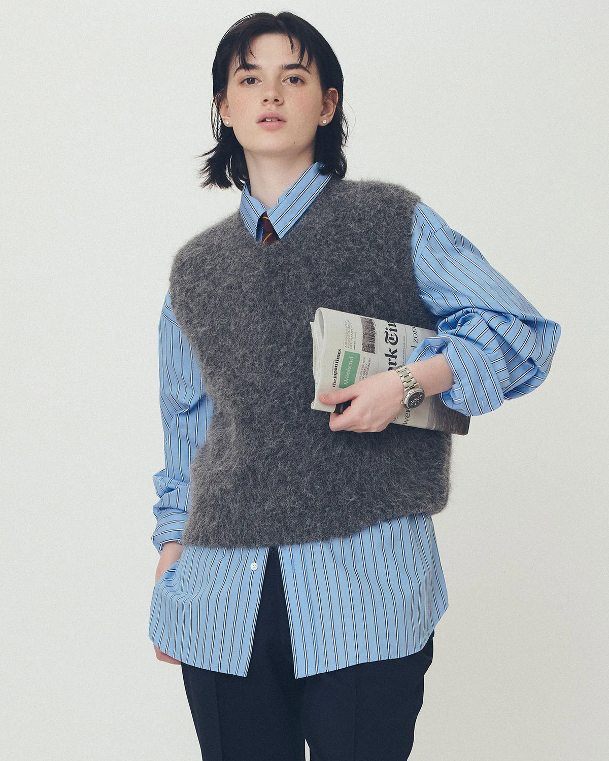 ALPACA SHAGGY KNIT VEST