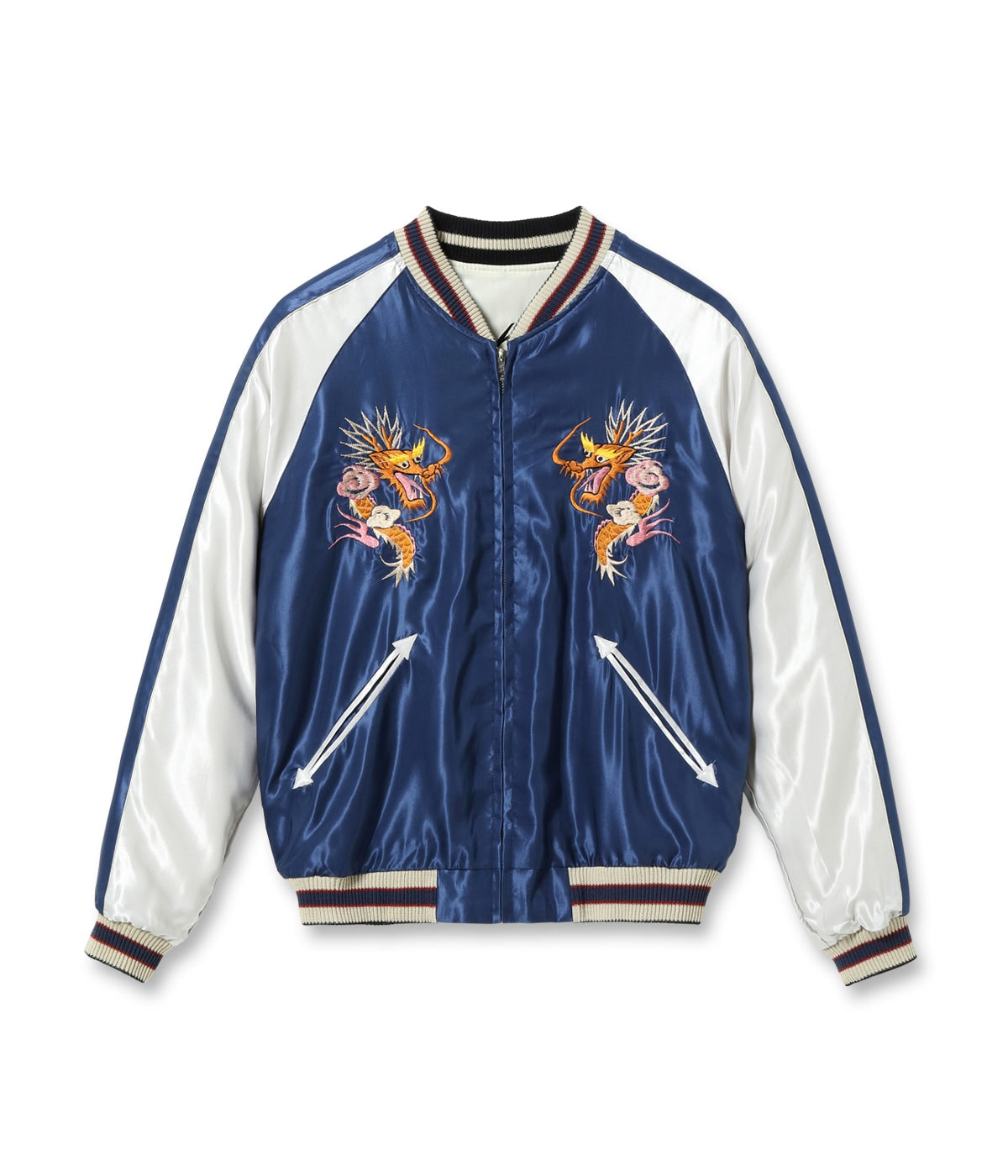 Mid 1950s Style Acetate Souvenir Jacket “BLACK TIGER” × “DUELLING DRAGONS” TT15682-105