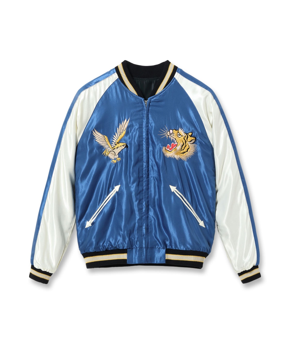 Mid 1950s Style Acetate Souvenir Jacket “WHITE TIGER” × “GOLD DRAGON”TT15790-119