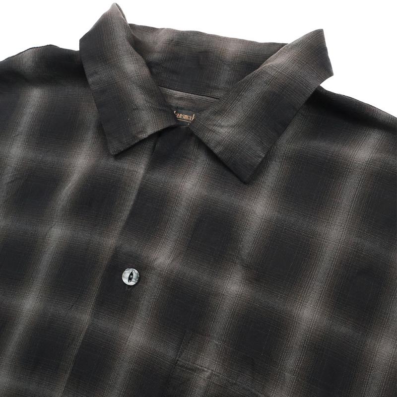 Ombre Check Open Collar S/S Shirt
