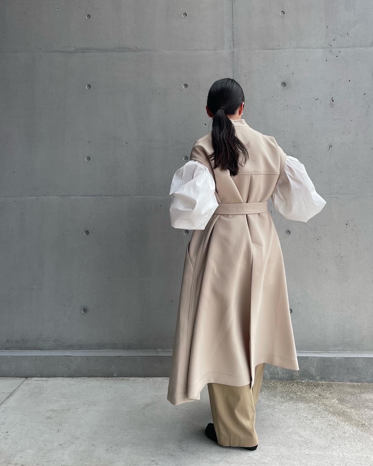 TRIPLE CLOTH LONG GILET