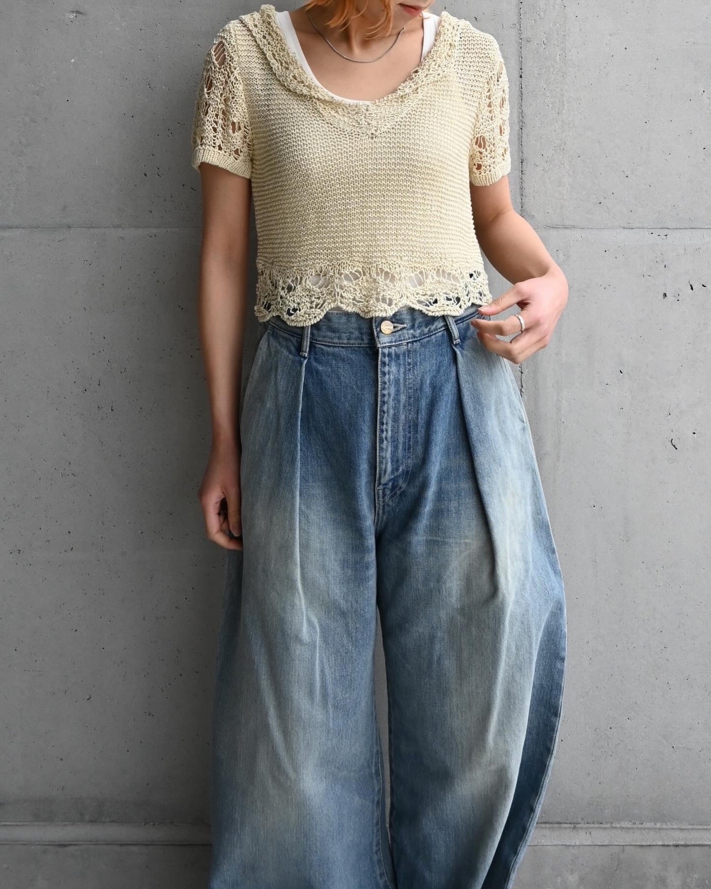 CROPPED CROCHET KNIT TOPS