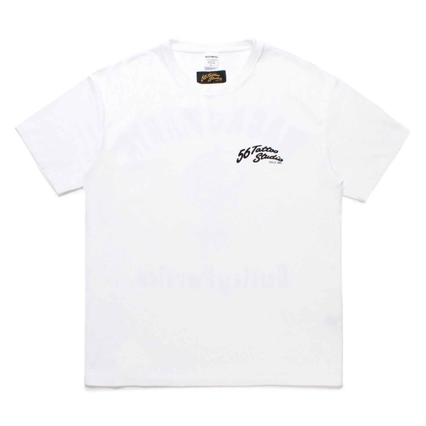 56 TATTOO STUDIO / WASHED HEAVY WEIGHT CREW NECK T-SHIRT