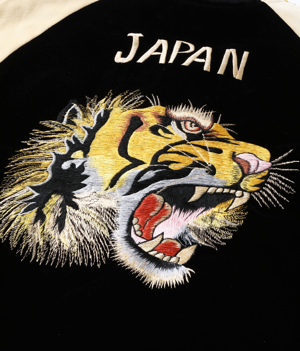 Mid 1950s Style Velveteen (Two-tone) × Acetate Souvenir Jacket “TIGER HEAD” × “GOLD DRAGON” TT15795-119