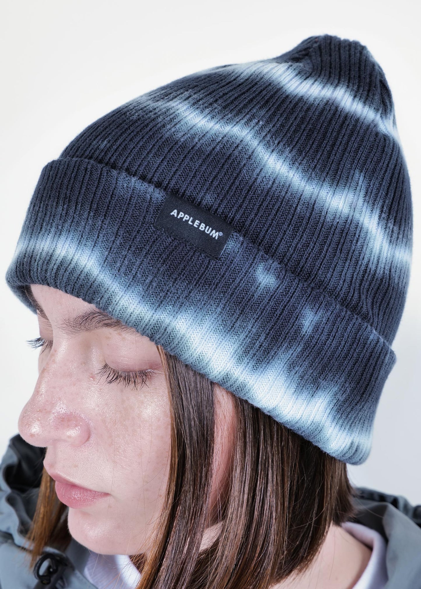 Border Tie Dye Knit Cap
