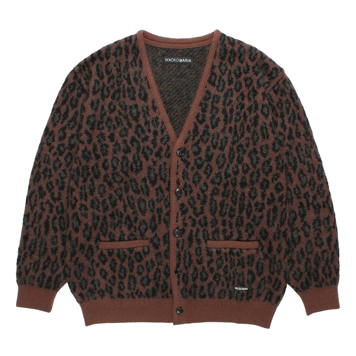 LEOPARD MOHAIR JACQUARD CARDIGAN