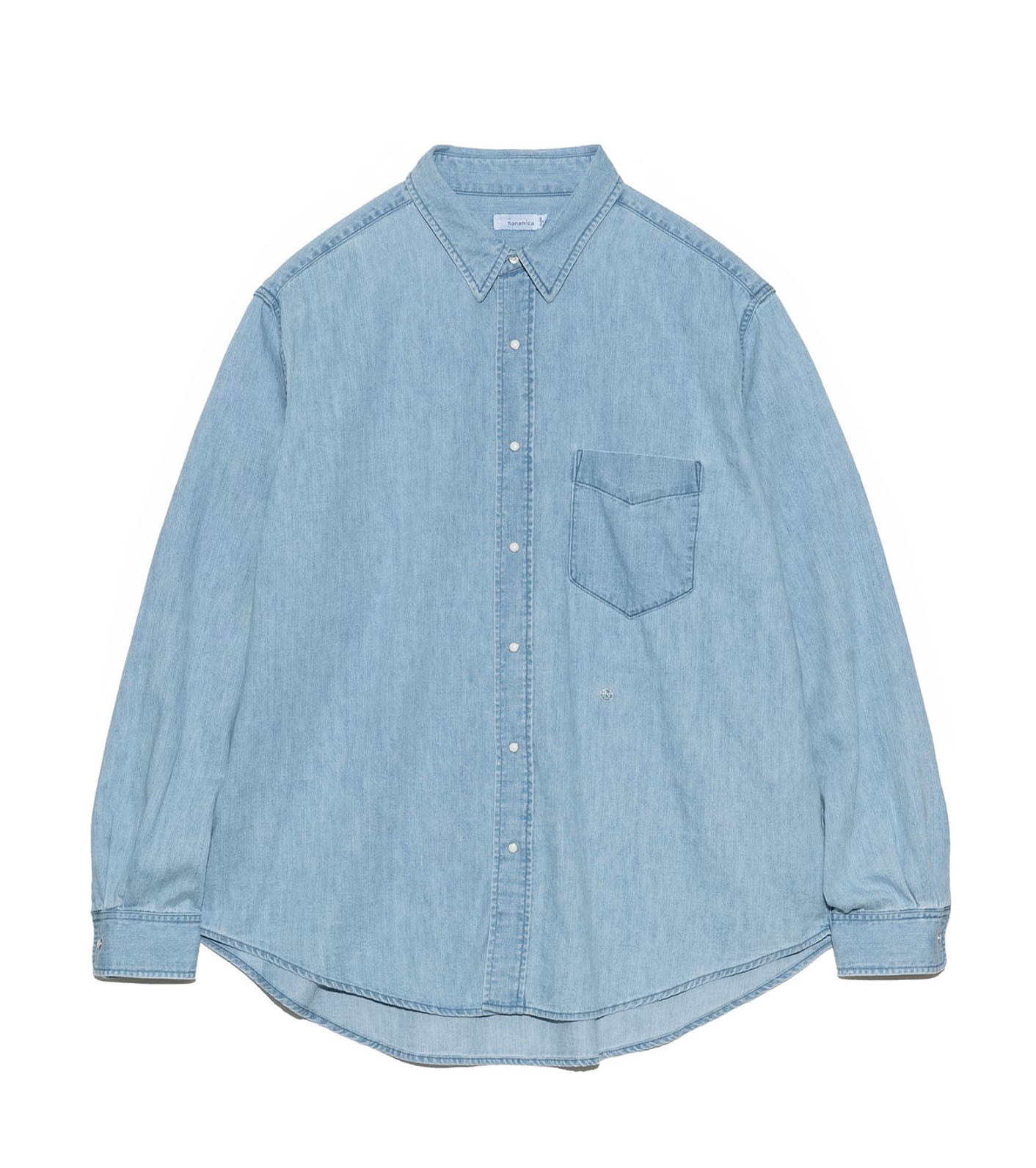 Regular Collar Light Denim Shirt