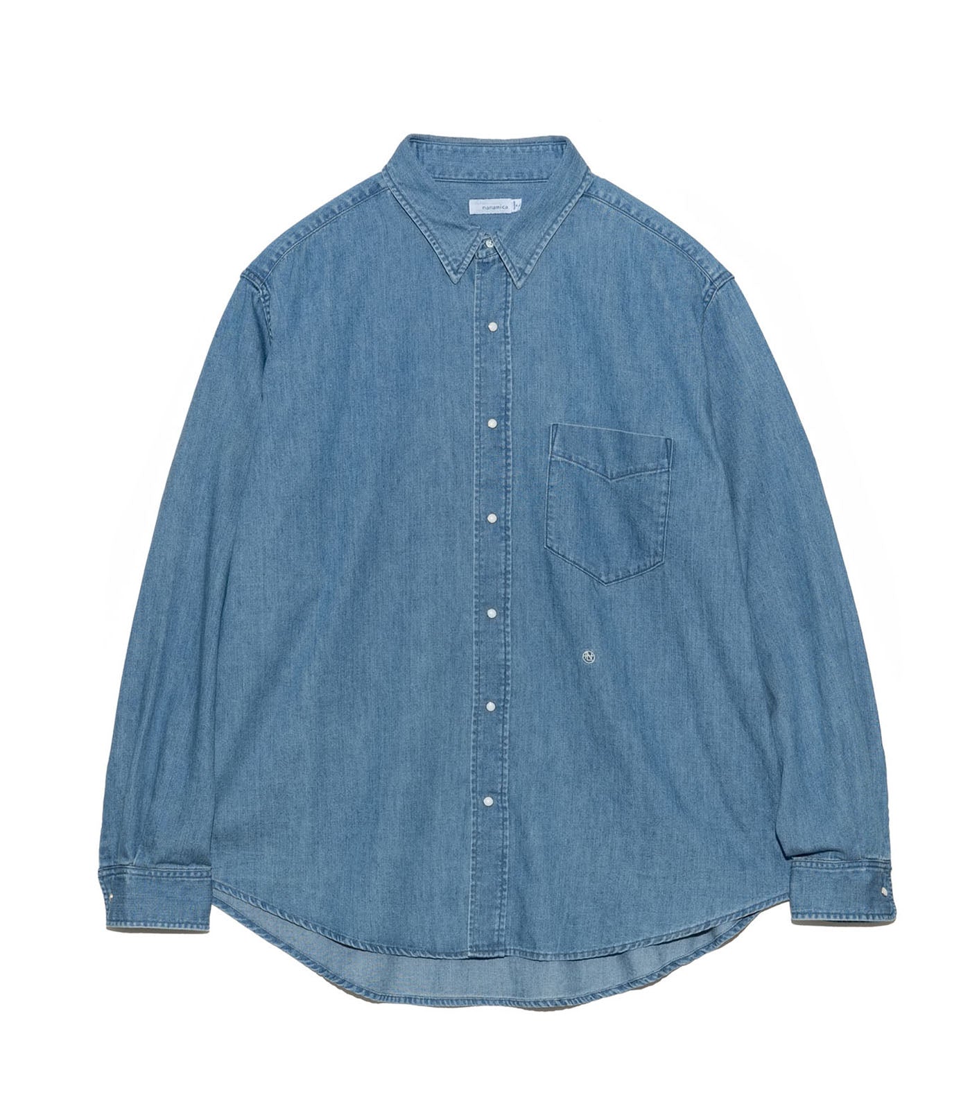 Regular Collar Light Denim Shirt