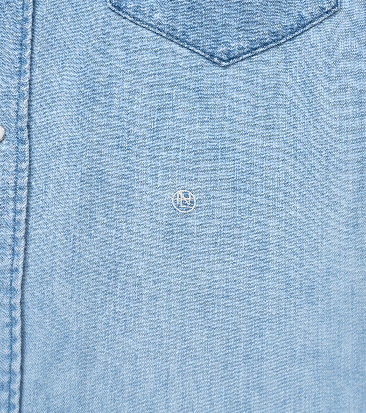 Regular Collar Light Denim Shirt