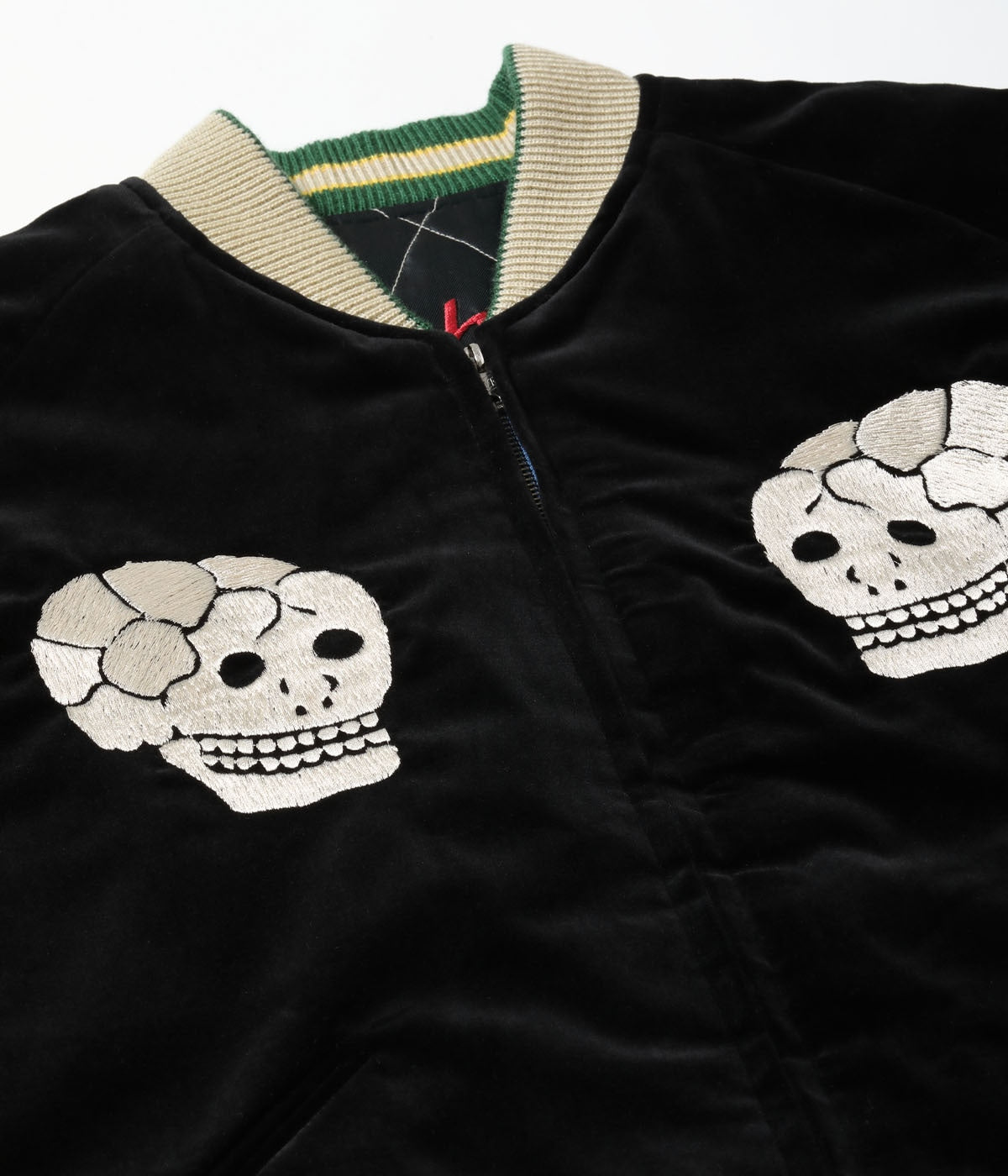 Mid 1950s Style Velveteen Souvenir Jacket “SPIDERWEB, SNAKE & SKULL” × “DRAGON & TIGER” TT15666-119