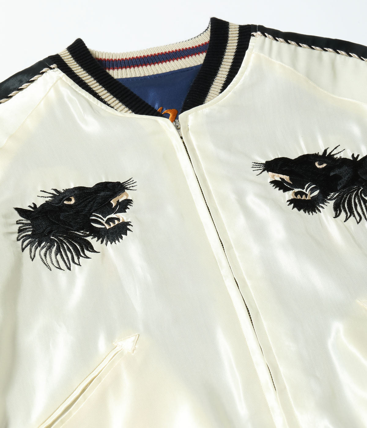 Mid 1950s Style Acetate Souvenir Jacket “BLACK TIGER” × “DUELLING DRAGONS” TT15682-105