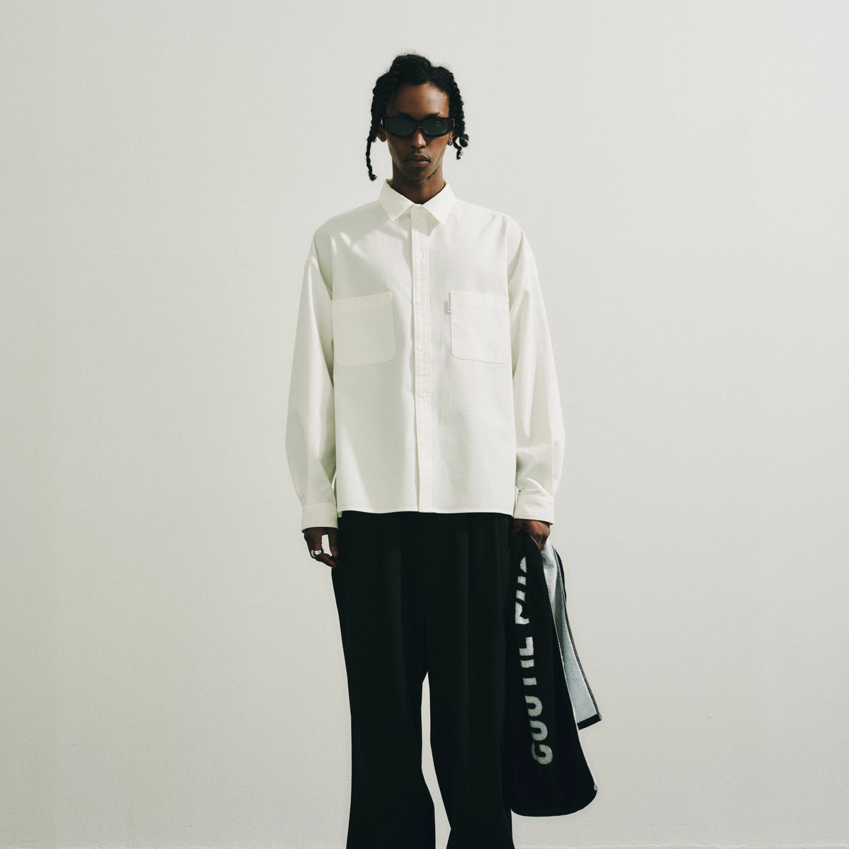 Cotton Gabardine Boxy L/S Shirt
