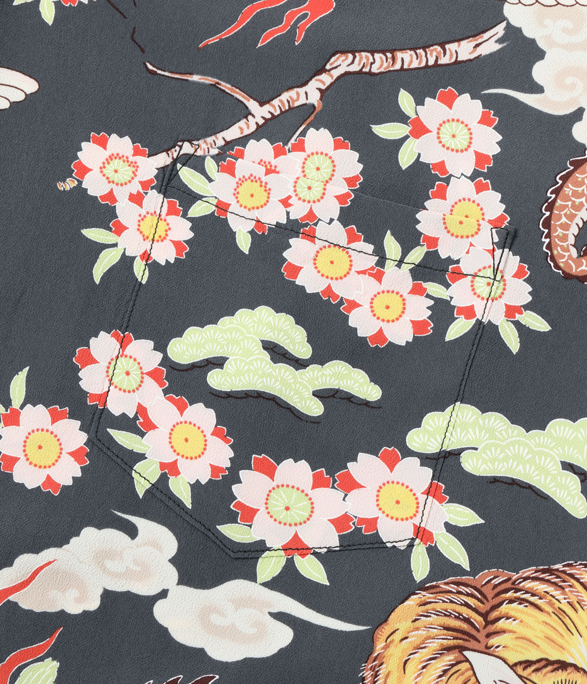 RAYON HAWAIIAN SHIRT “THE TRIANGULAR FIGHT” SS39414