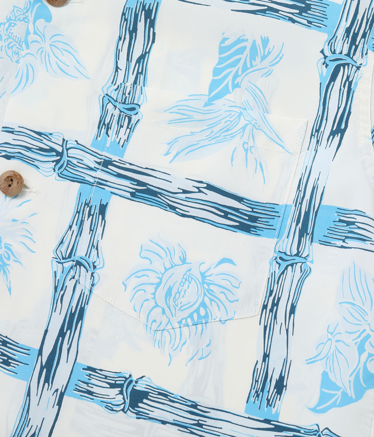 RAYON HAWAIIAN SHIRT “ISLAND PLANTS” SS39419