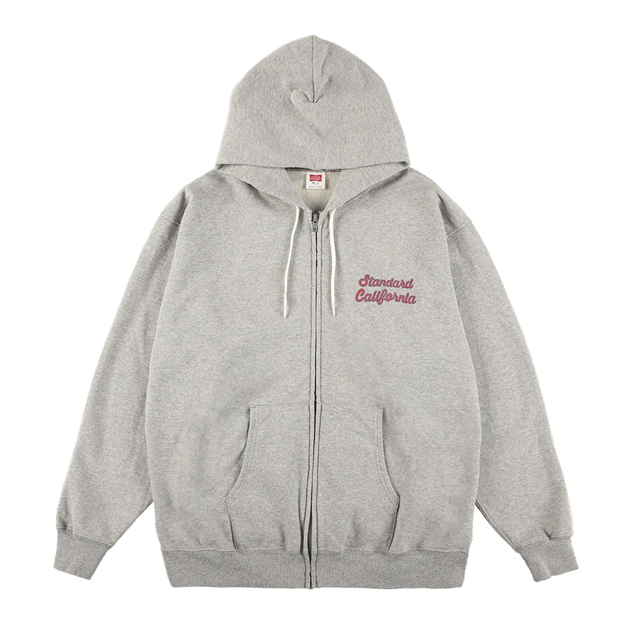 SD US Cotton Script Logo Zip Hood Sweat
