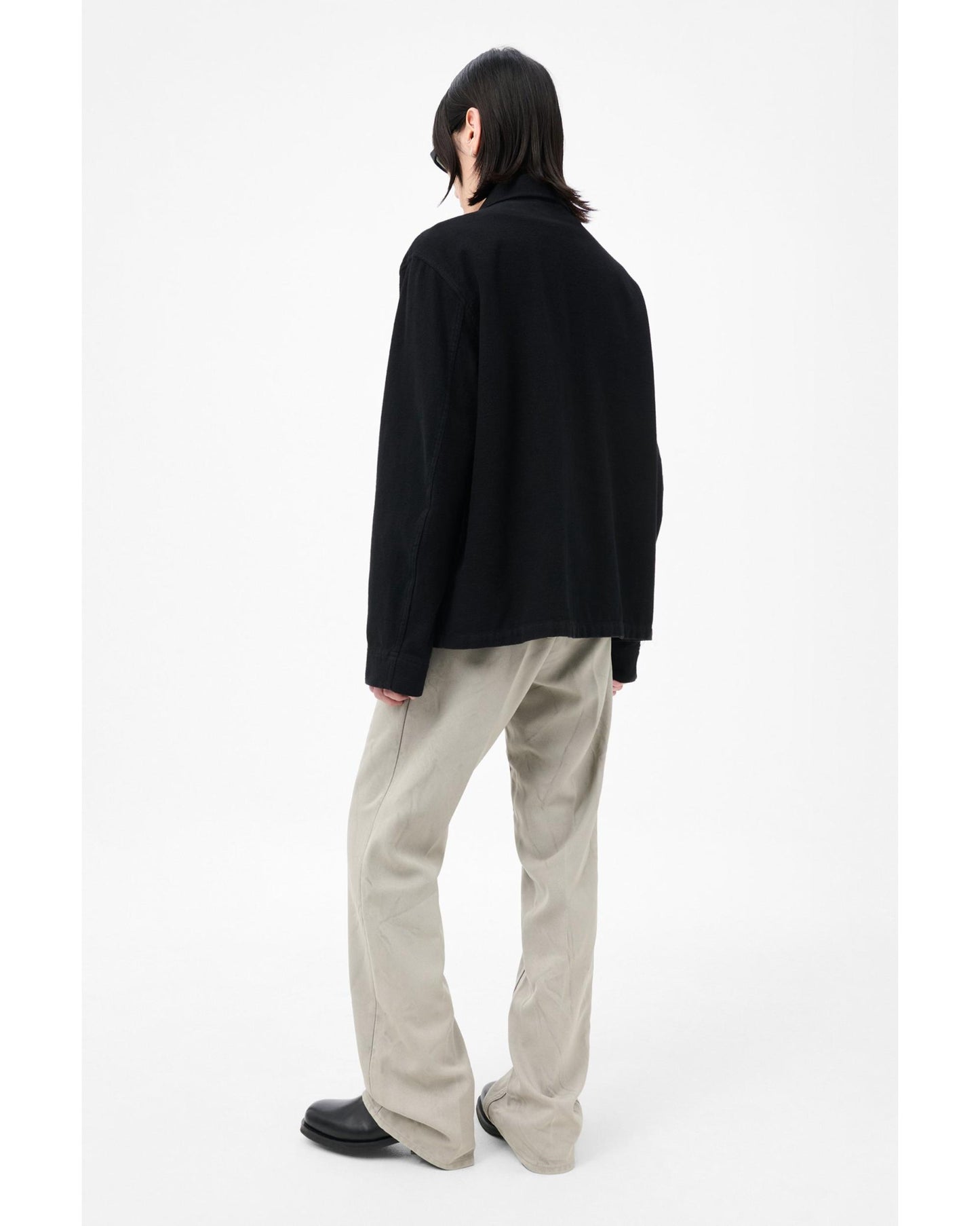 EVENING COACH JACKET Black Brushed Cotton